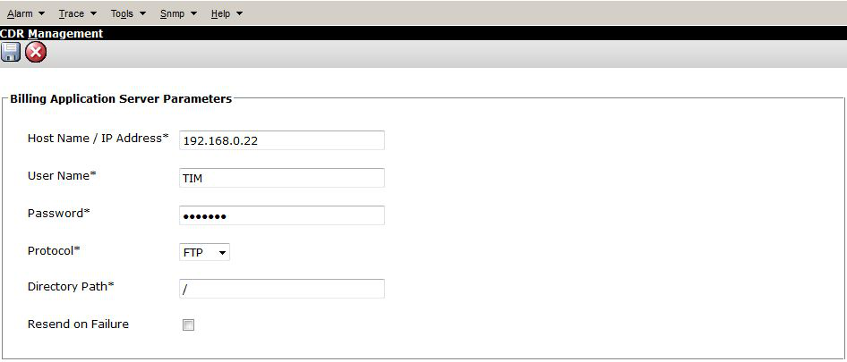 cisco cdr managment ftp details